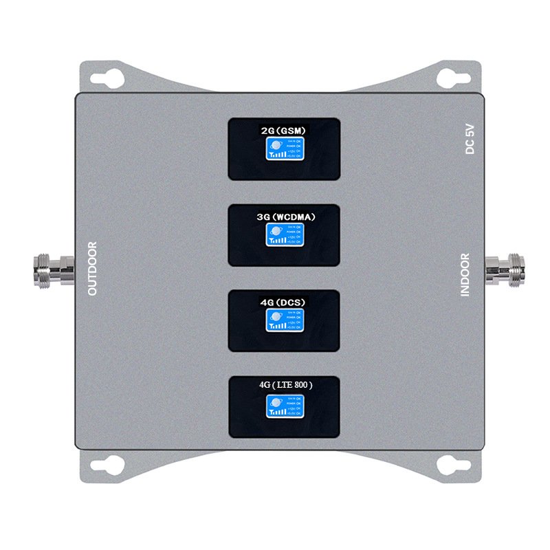 Fullset Four Band Mobile Signal Booster Repeater 800/900/1800/2100mhz Signal Booster 2G 3G 4G LTE with Antenna